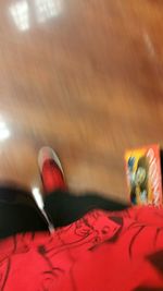 Close-up of red wall