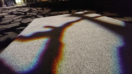 Close-up of multi colored shadow