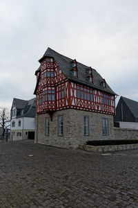 Low angle view of building against sky