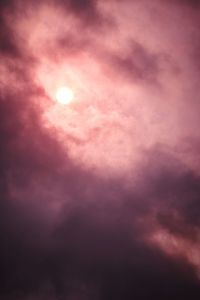 Low angle view of moon in sky