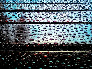 Full frame shot of wet glass window