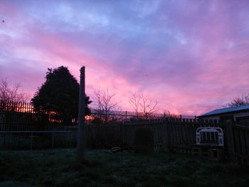 Dramatic sky over city at dusk