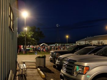 Illuminated street light at night