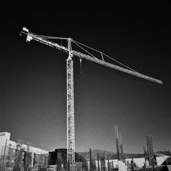 Low angle view of crane