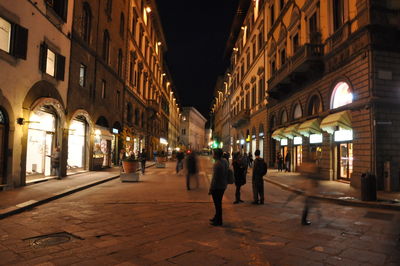 Illuminated city at night