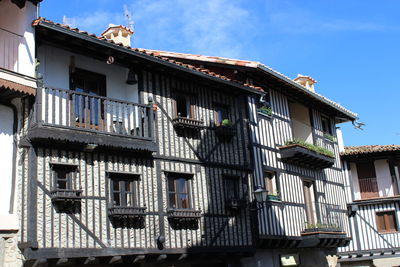 Low angle view of house against sky