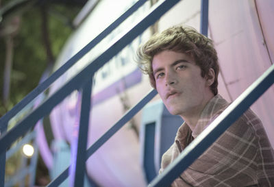 Close-up of mid adult man