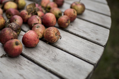 Close-up of strawberries on table