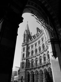 Low angle view of historic building against sky