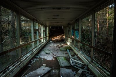 Interior of abandoned building