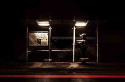 View of illuminated building