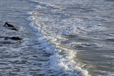 High angle view of sea