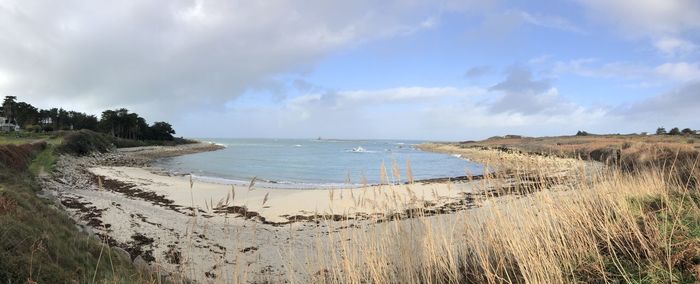 Panoramic view of beach against sky