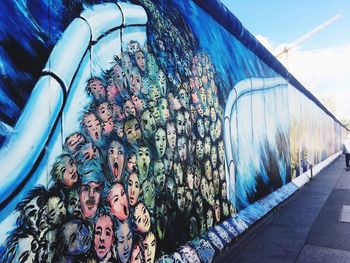 Panoramic view of people in water