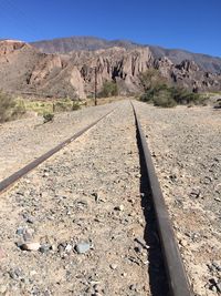 Scenic view of desert against clear sky