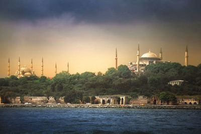 View of church at waterfront