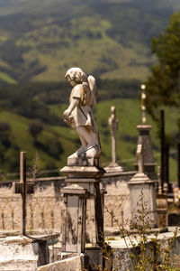 Low angle view of statue