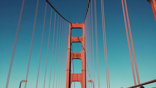 Low angle view of golden gate bridge