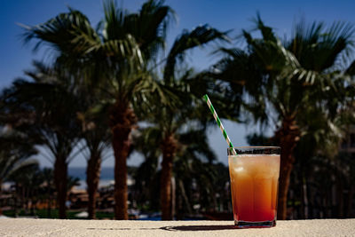 Close-up of drink on table