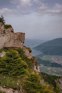 Scenic view of mountain against sky