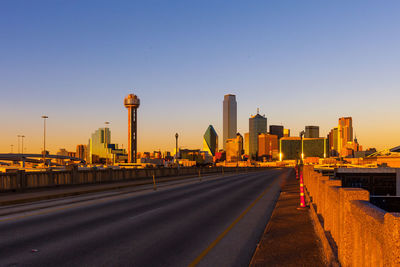 View of city against clear sky