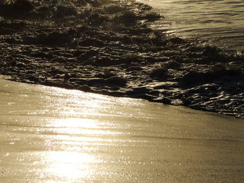 Scenic view of sea against sky at sunset