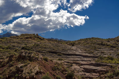 Scenic view of rocky mountains against sky