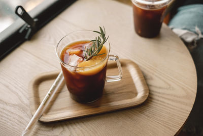 Close-up of drink on table