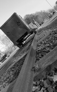 Railroad tracks against sky