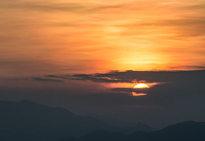 Scenic view of sky at sunset