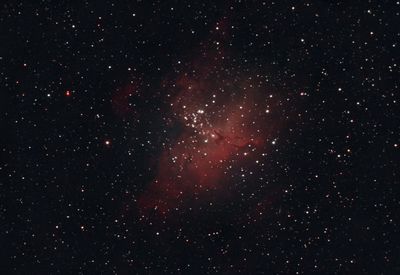 Low angle view of star field against star field