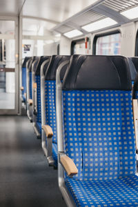 Empty seats in train