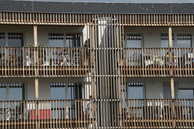 Balcony at an apartment building, architecture and design in residential building