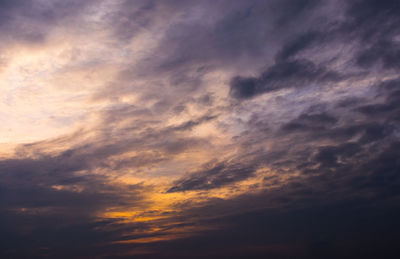 Low angle view of dramatic sky