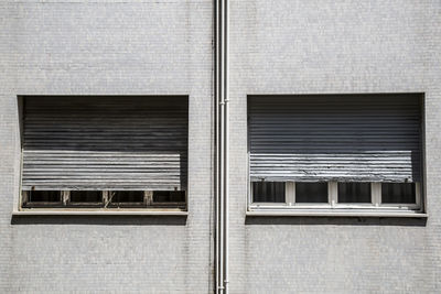 Close-up of windows on the wall