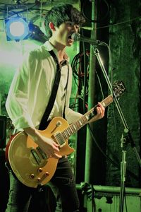 Young man playing guitar