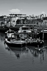 Boats in harbor