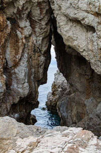 Rock formation against sky