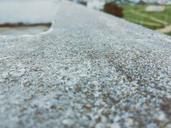 Close-up of surface level of white surface