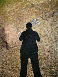 Shadow of man on ground