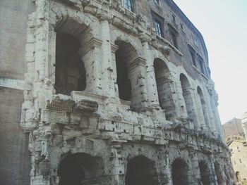 Low angle view of coliseum