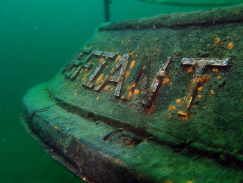 Close-up of shipwreck