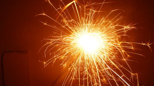 Low angle view of firework display
