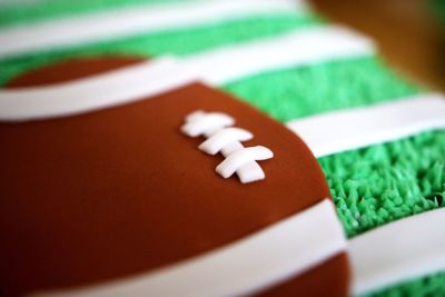 Close-up of cake on table