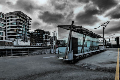 Storm clouds over city