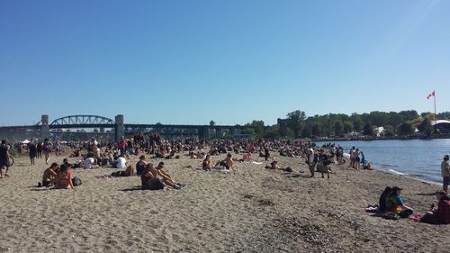 Group of people on beach