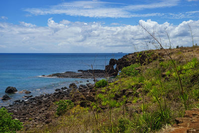 Scenic view of sea against sky