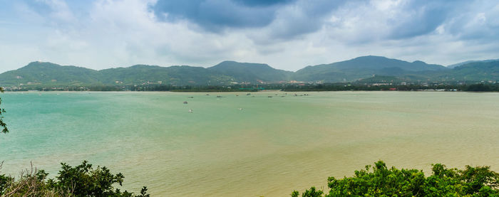 Panoramic view of sea against sky