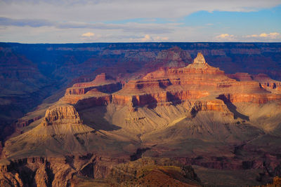 Aerial view of dramatic landscape