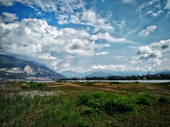 Scenic view of landscape against sky